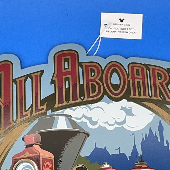 Disney Railroad Mickey Grand Circle Tour Main Street USA Metal Sign Rare Collect - Picture 4 of 8